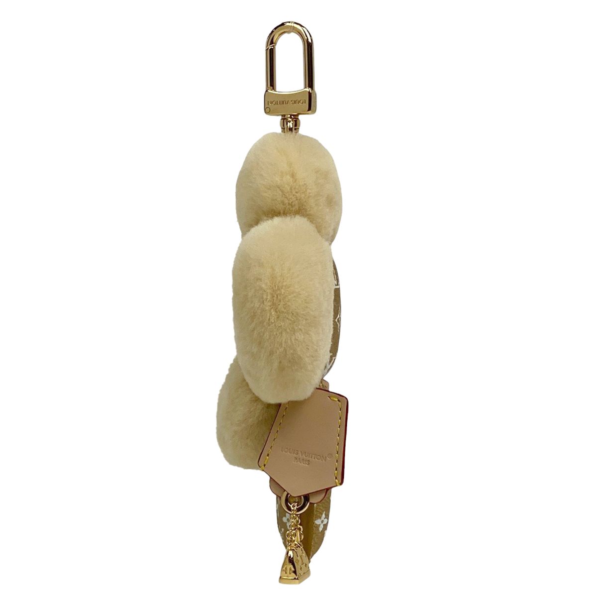 ルイ ヴィトン Louis Vuitton ヴィヴィエンヌ ファッショニスタ モノグラム フラワー バッグチャーム レザー ミンク ゴールド ベージュ M 01739 レディース