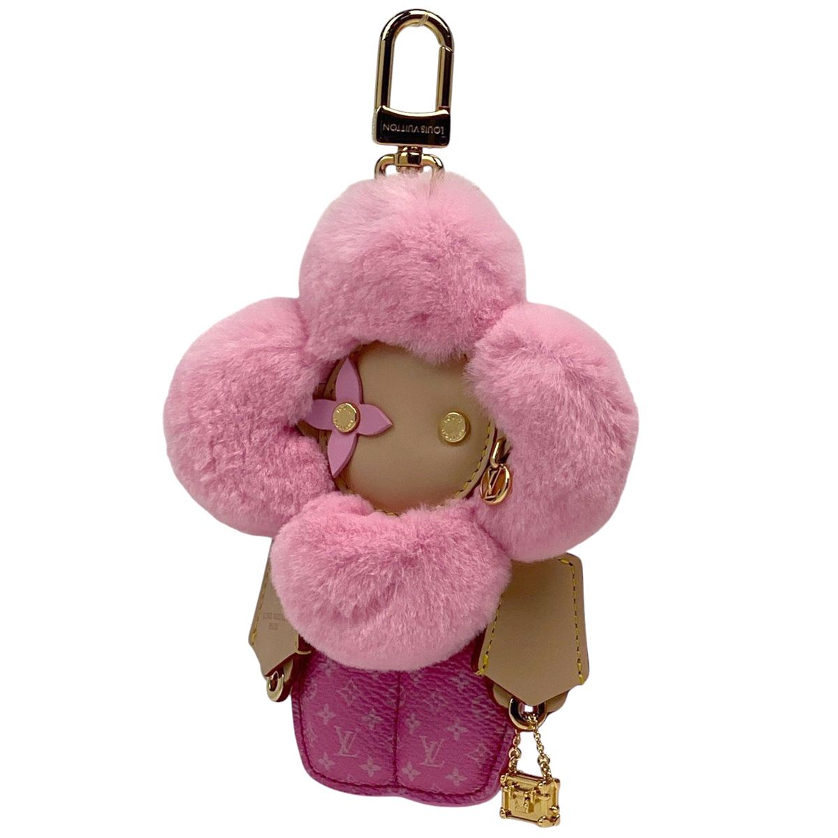ルイ ヴィトン Louis Vuitton ヴィヴィエンヌ ファッショニスタ モノグラム フラワー バッグチャーム レザー ミンク ピンク MO1737 レディース