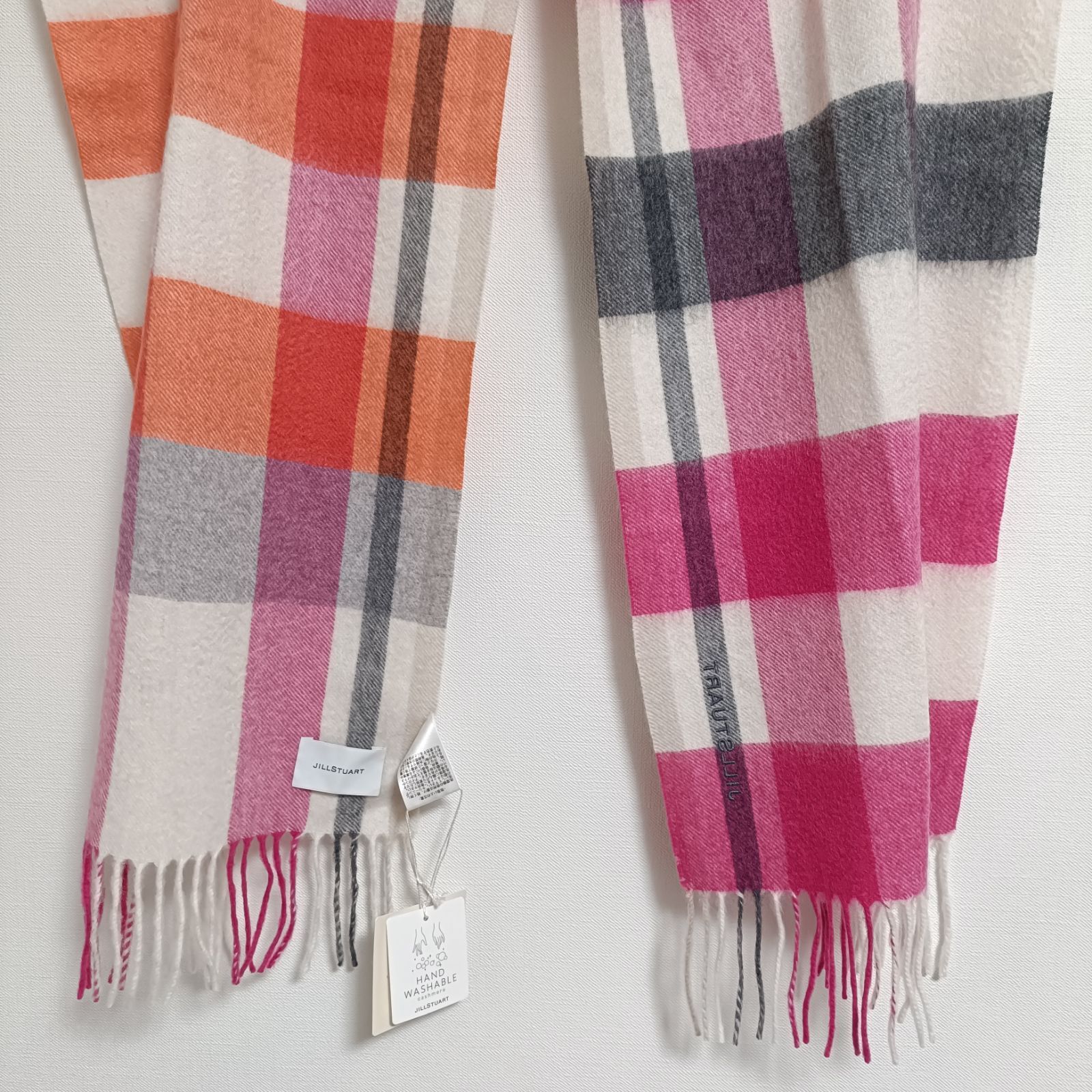 チェック柄マフラー