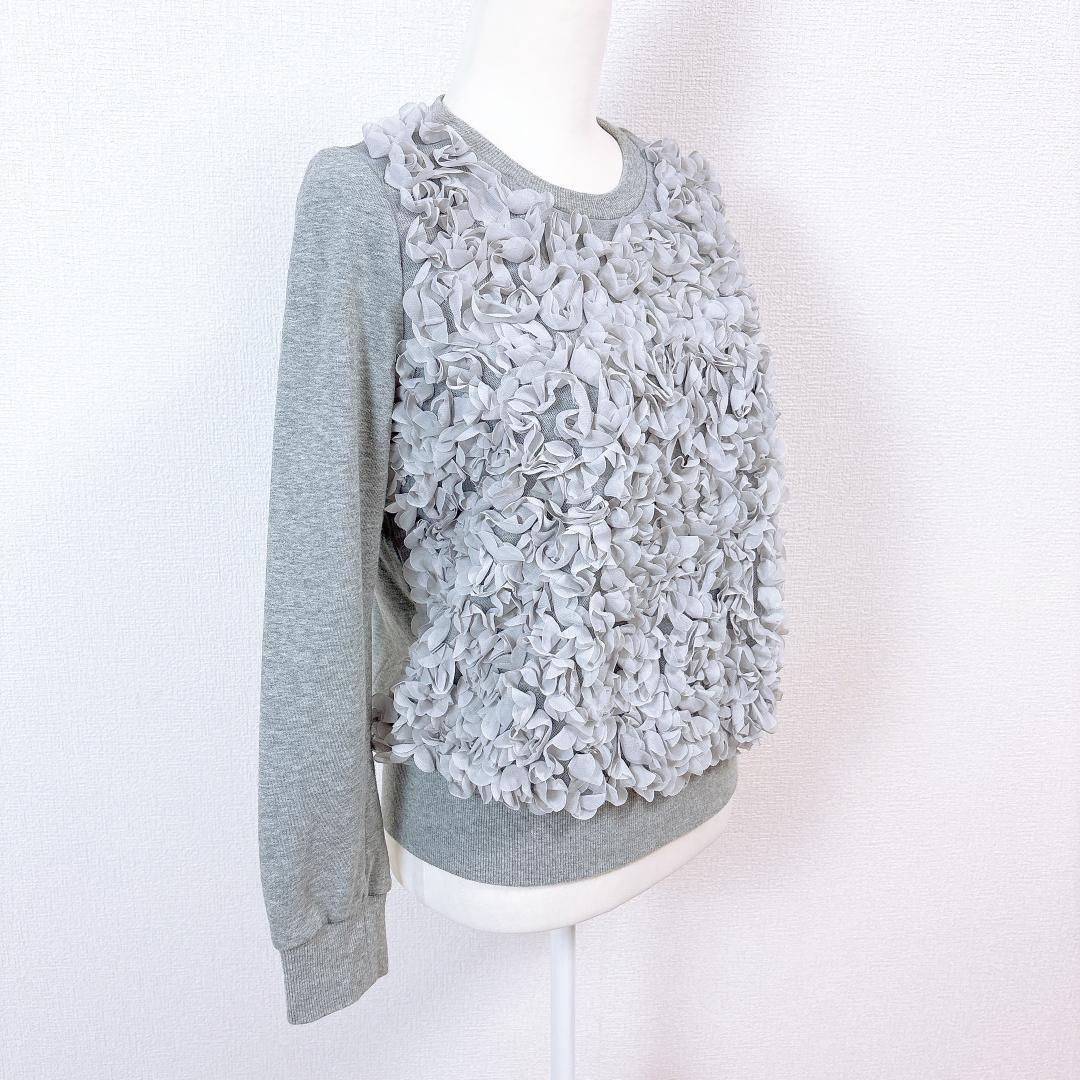 TO BE CHIC 長袖スウェットカットソー Ⅱ チュールフリル