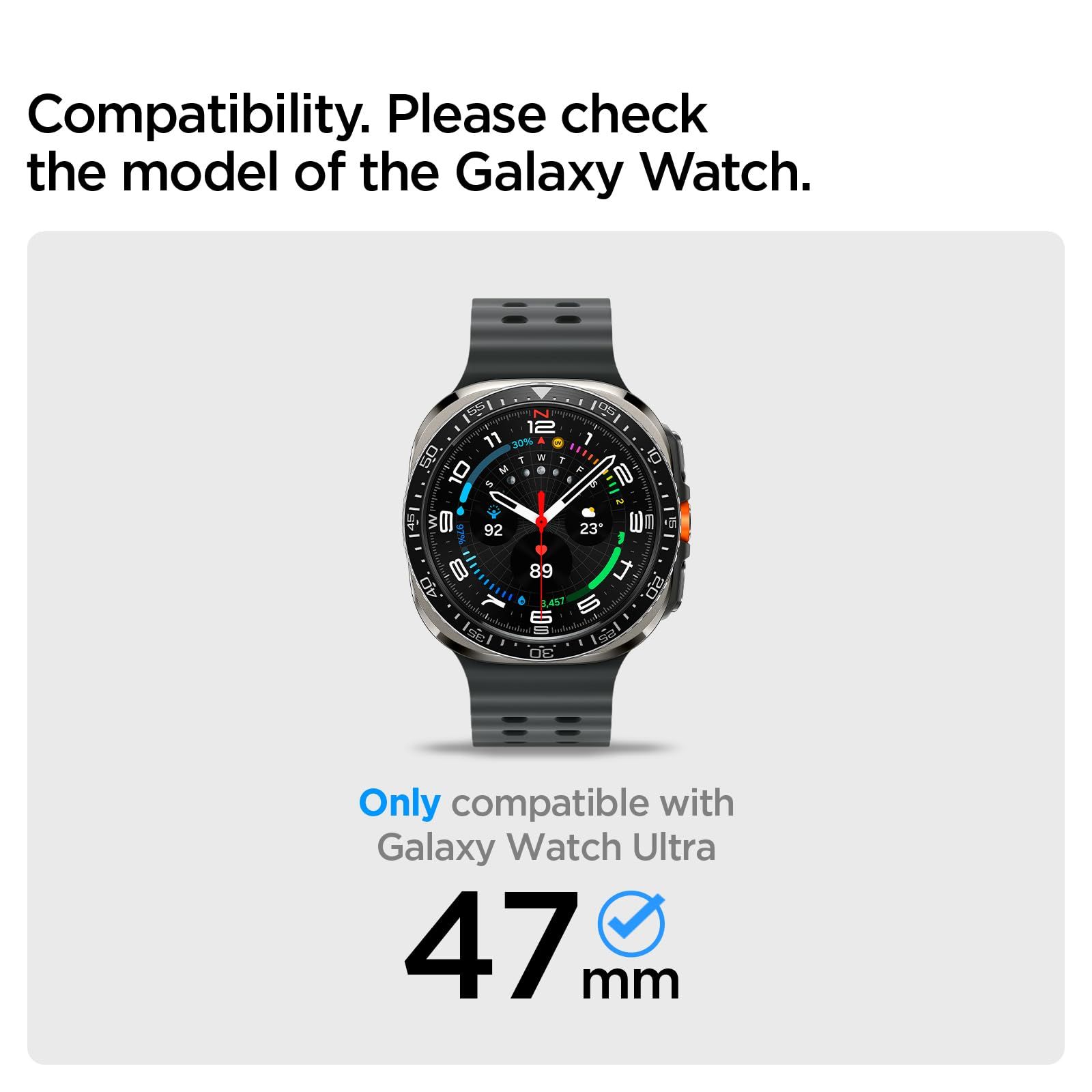 Spigen DuraPro Flex Samsung Galaxy Watch Ultraバンド 47 mm 調節 なソロループバンドストラップ 2025 用 ブラック