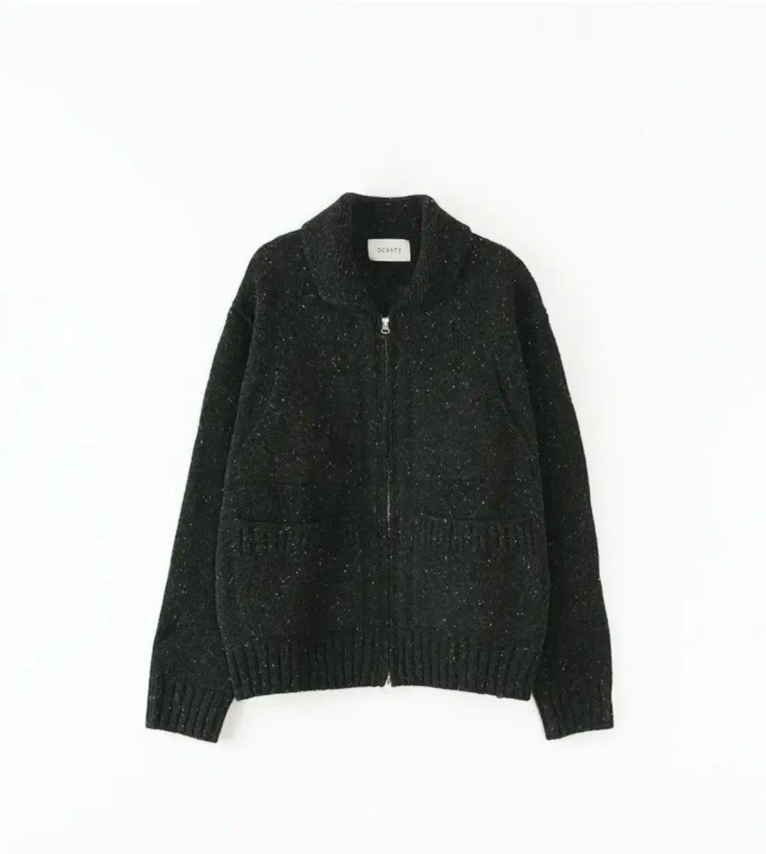 ネセサリ 4pockets zip-up knit cardigan Char