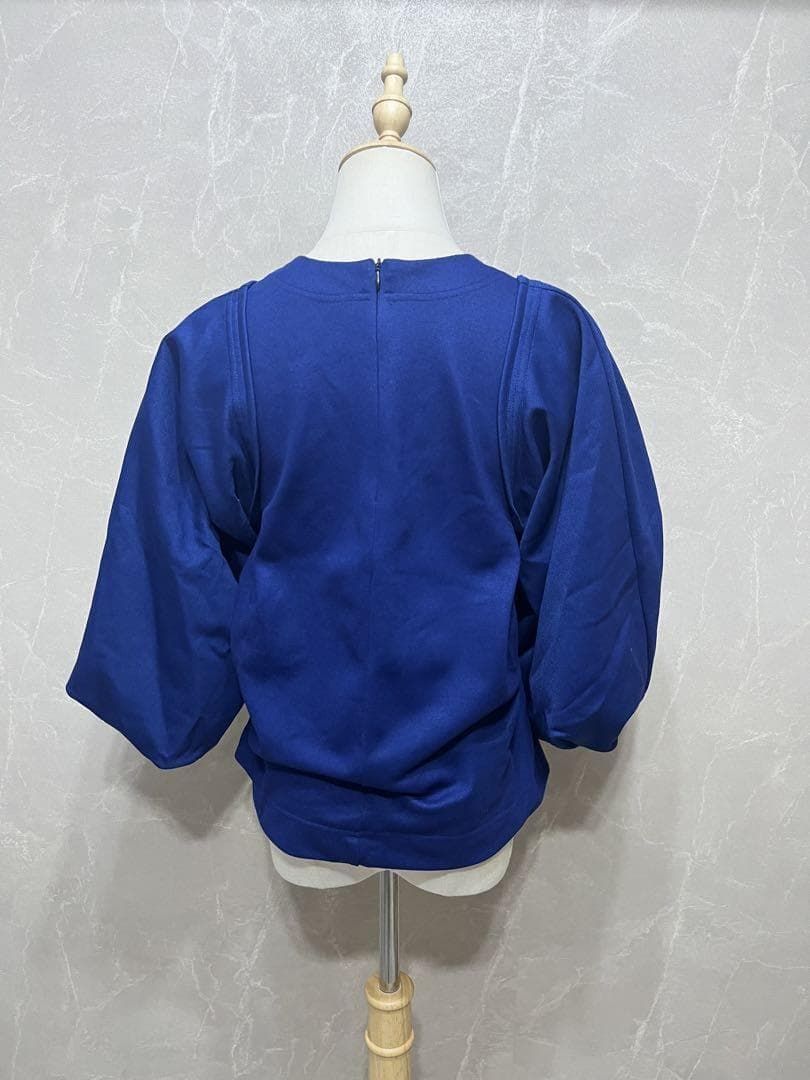  divka ボリュームスリーブ プルオーバー カットソー 2 ブルー 長袖 Tシャツ カットソー