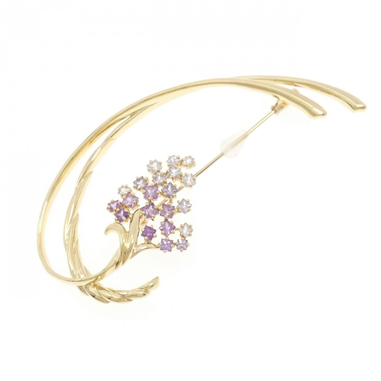 ジュネ サファイヤ ブローチ 2.56CT