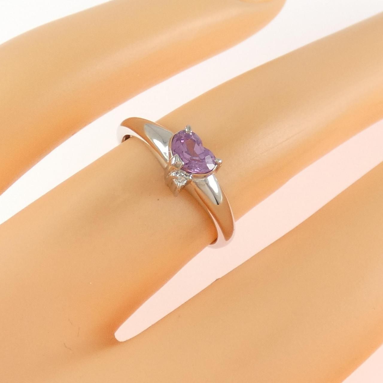  PT 900 ハート サファイヤ リング リング 指輪 アクセサリー