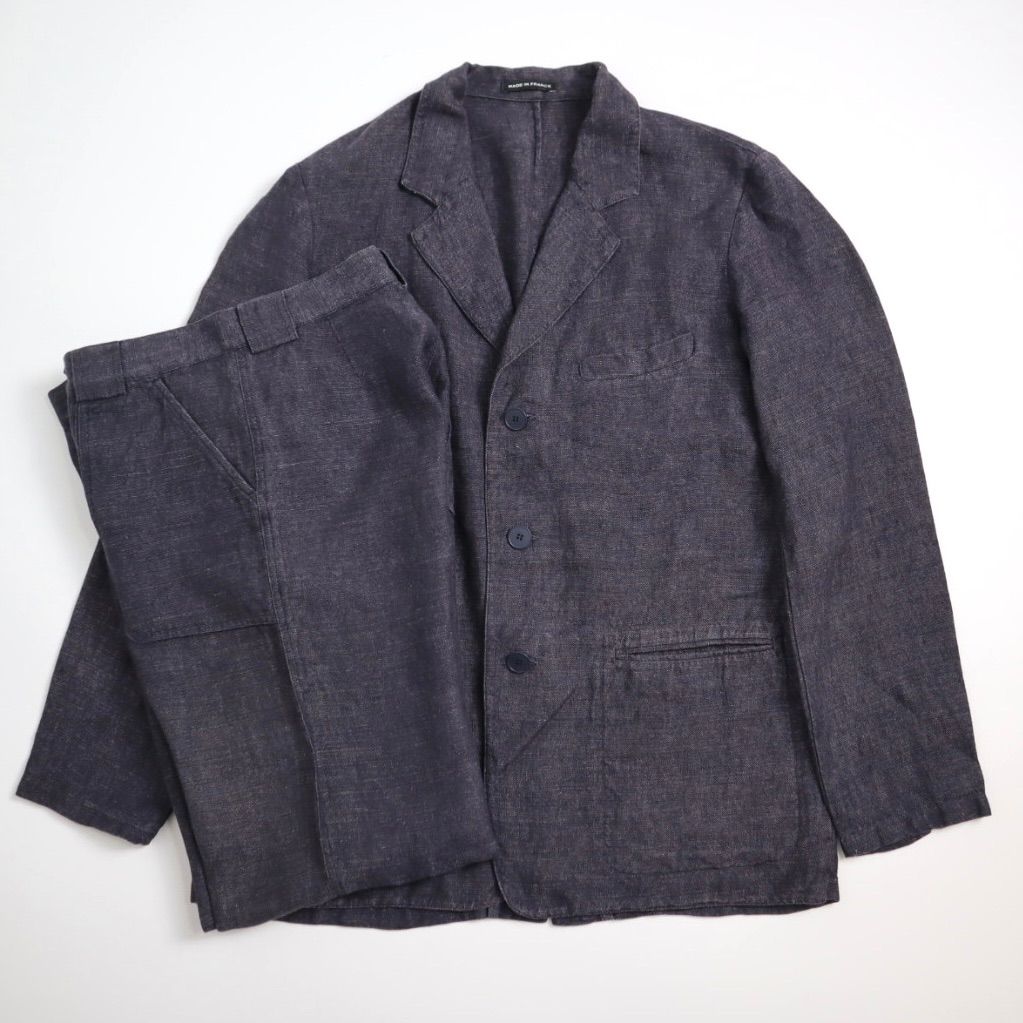 90s agnes b homme アニエスベーオム フランス製 リネン セットアップ ジャケット パンツ 麻