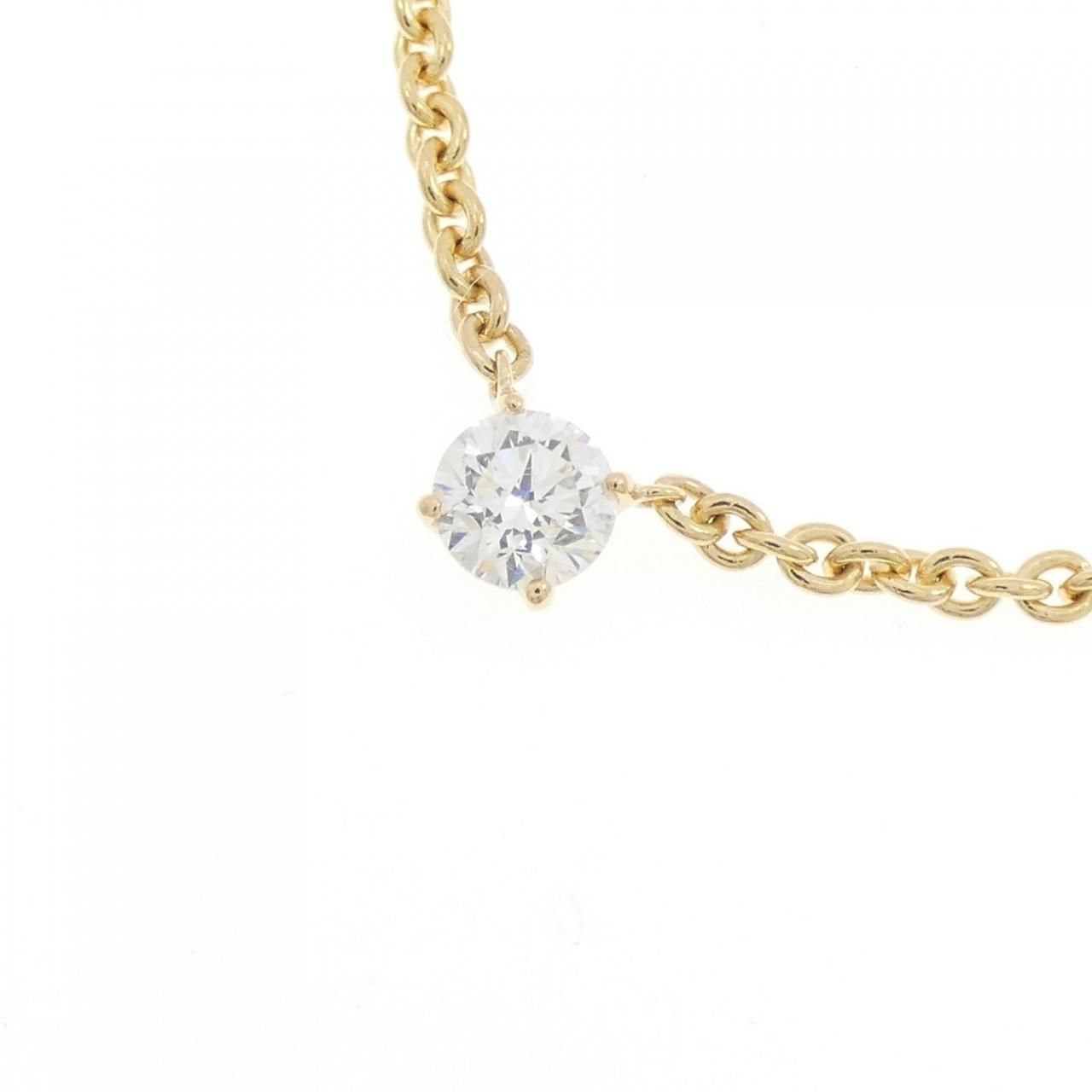  K 18 YG ダイヤモンド ネックレス 0.313 CT G I 1 Good ネックレス アクセサリー