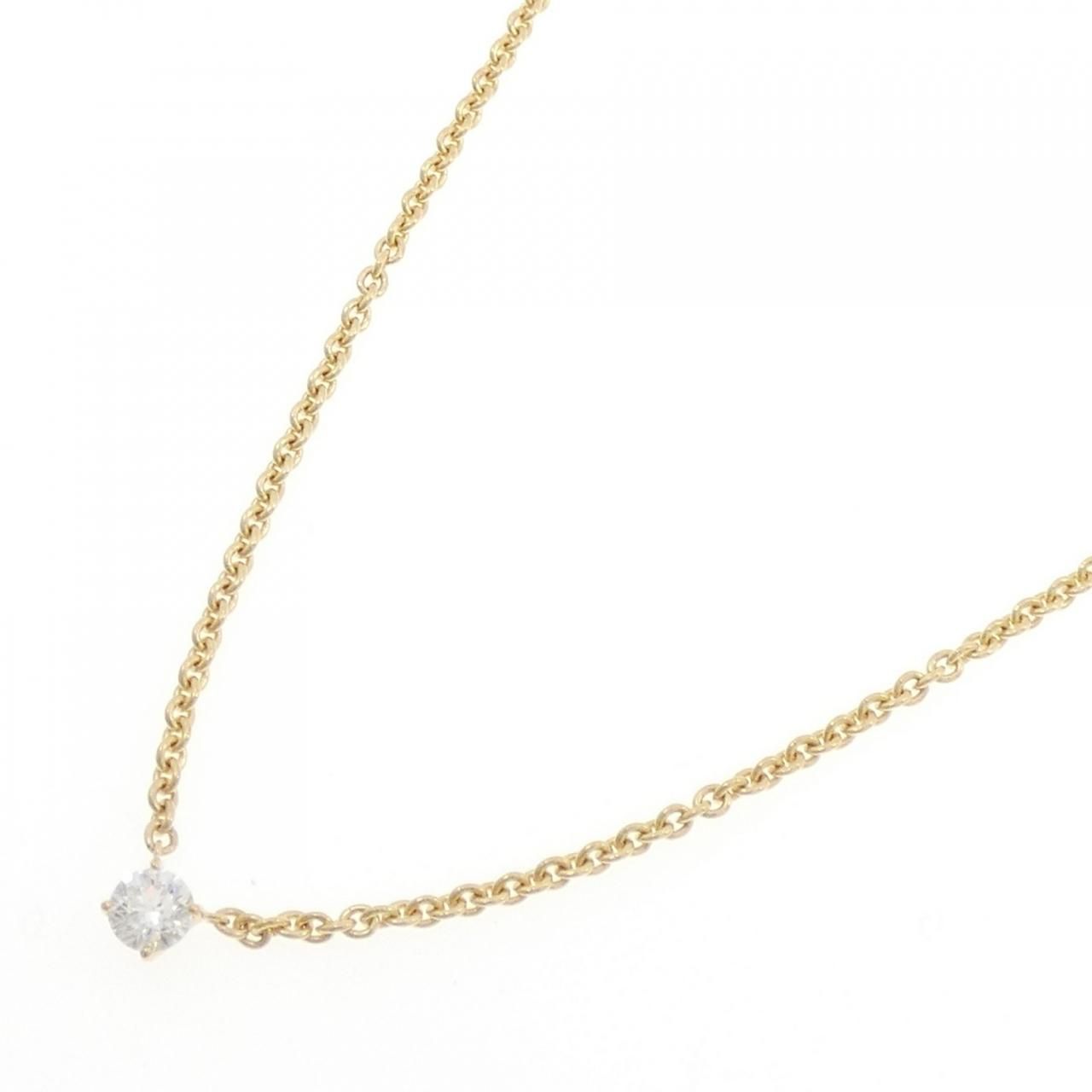 K 18 YG ダイヤモンド ネックレス 0.313 CT G I 1 Good