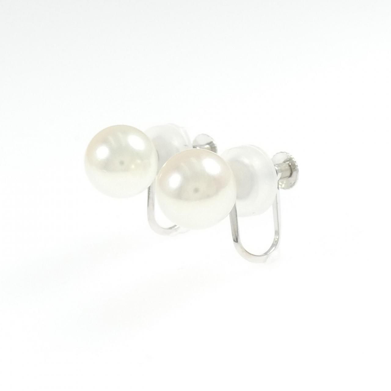 K 14 WG アコヤパール イヤリング 8 mm
