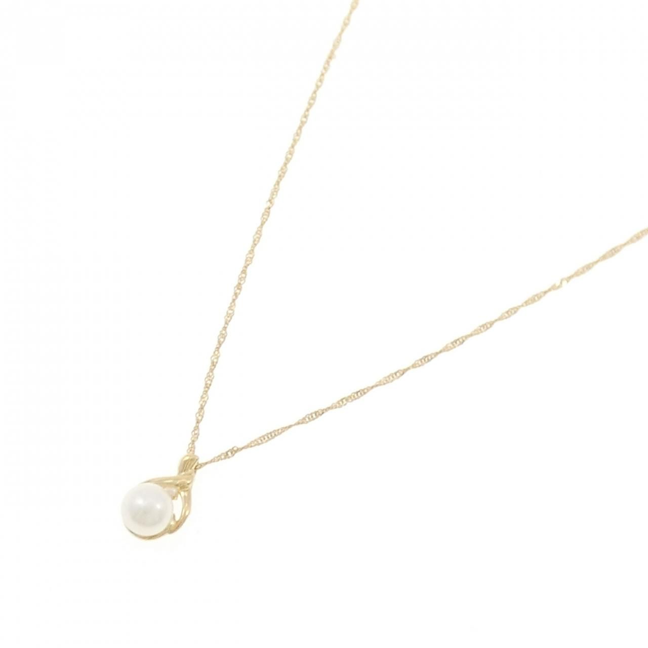 K 18 YG 750 アコヤパール ネックレス 5.3 mm