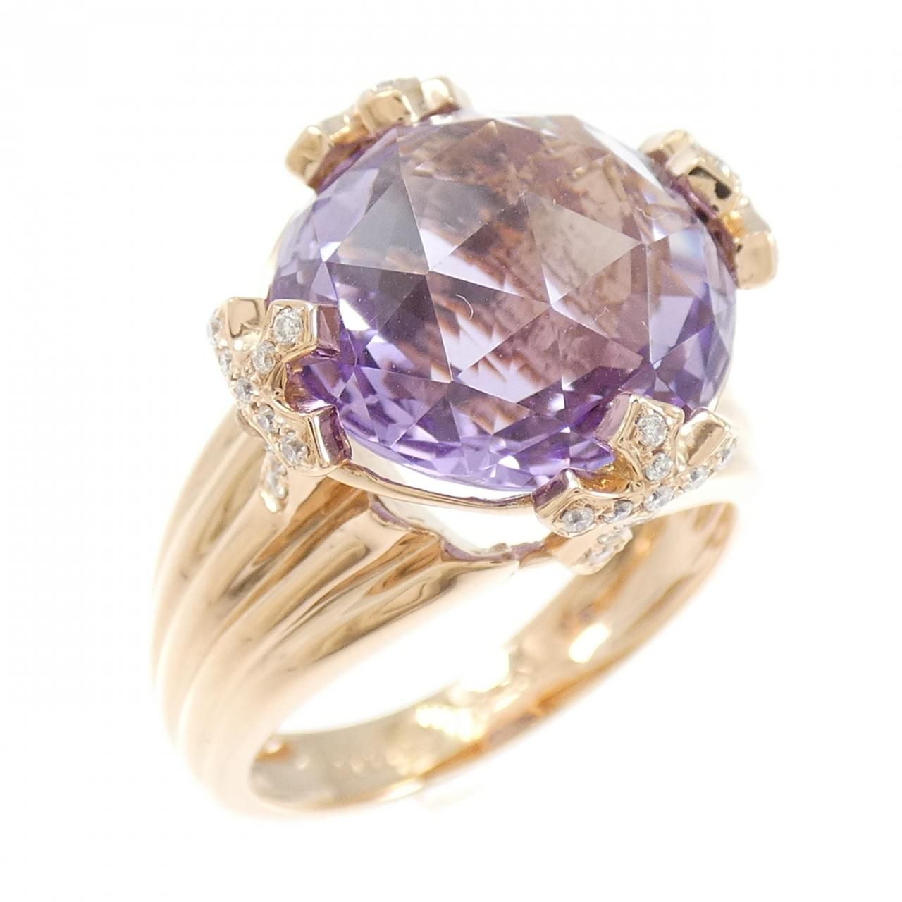 K18PG アメジスト リング 7.0CT