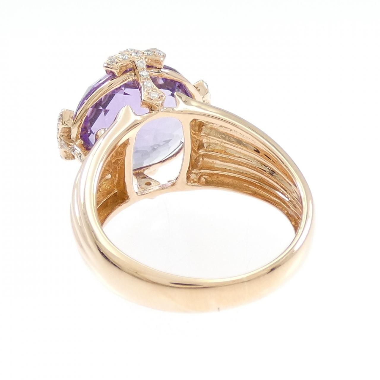  K 18 PG アメジスト リング 7.0 CT リング 指輪 アクセサリー