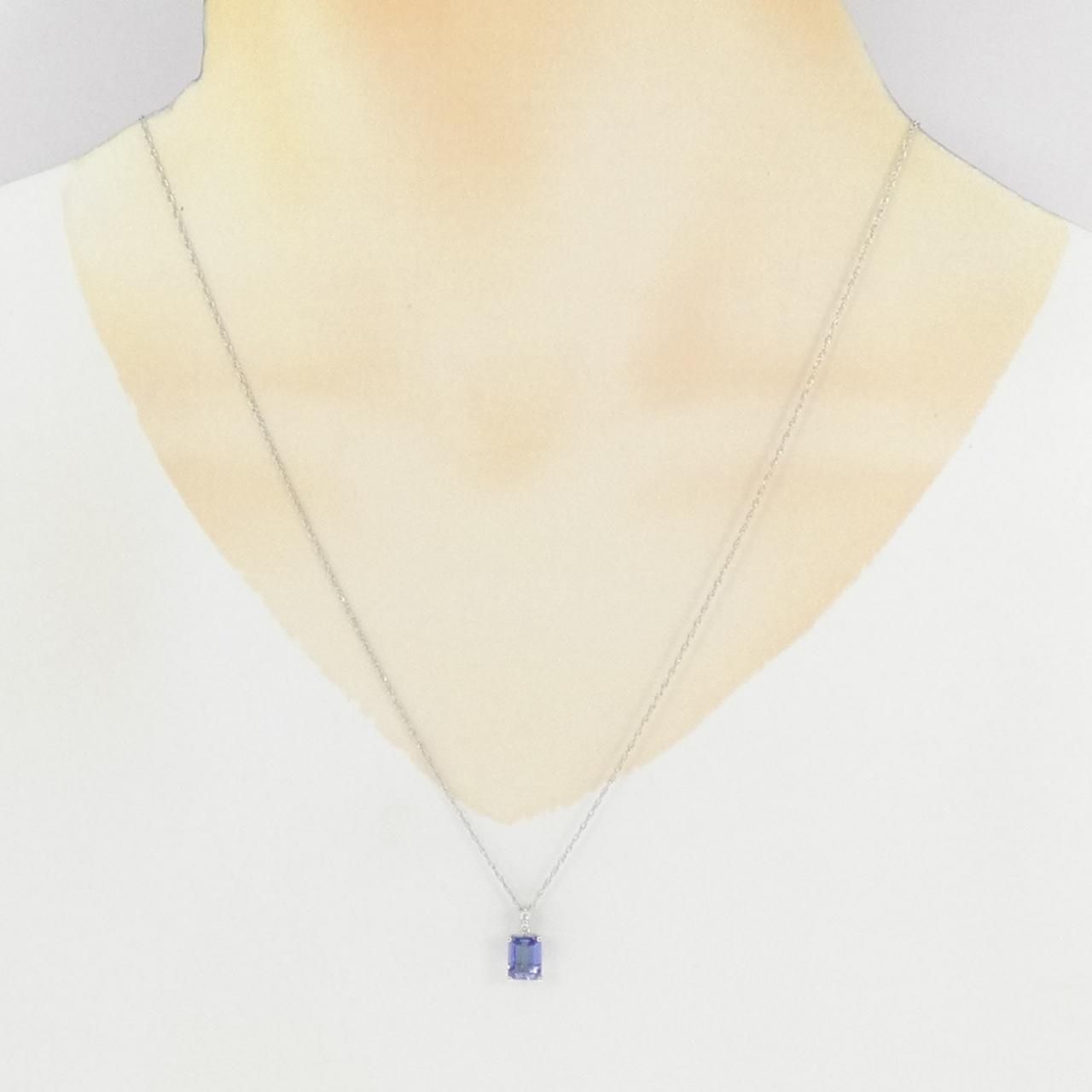  PT 950 タンザナイト ネックレス 1.00 CT ネックレス アクセサリー
