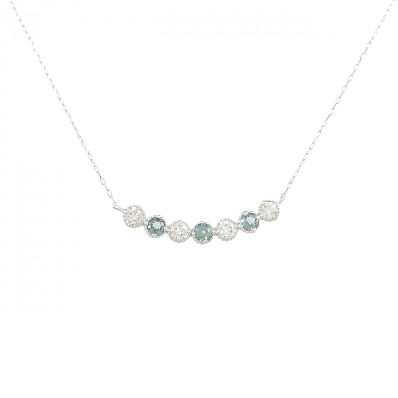 PT900 アレキサンドライト ネックレス 0.19CT