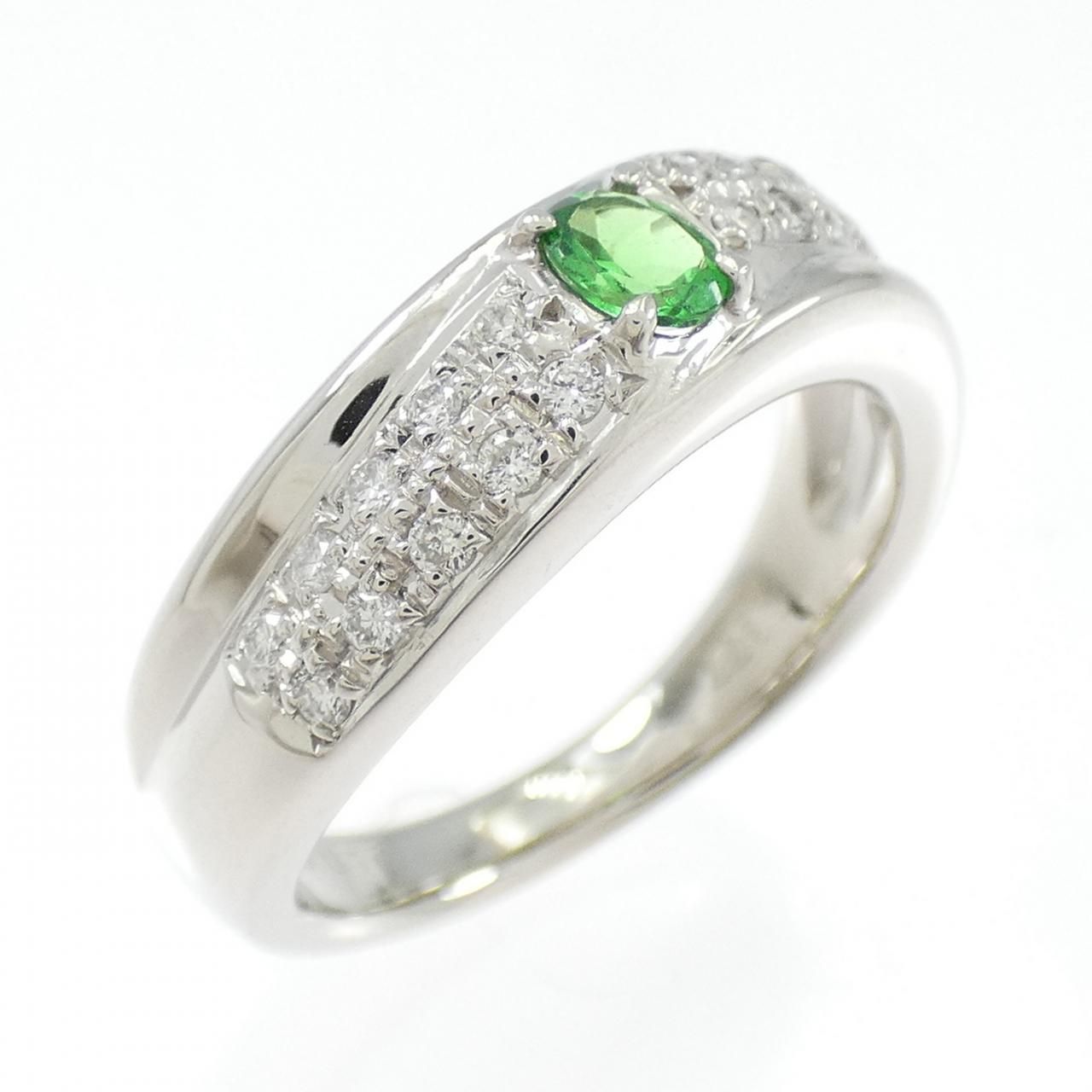 PT900 グリーンガーネット リング 0.177CT