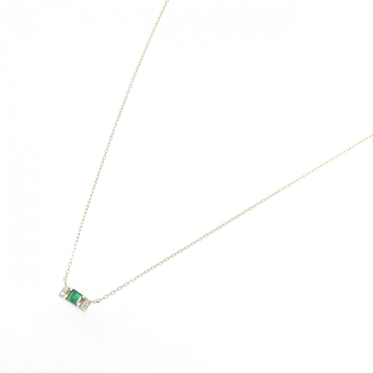 K 10 YG エメラルド ネックレス 0.08 CT