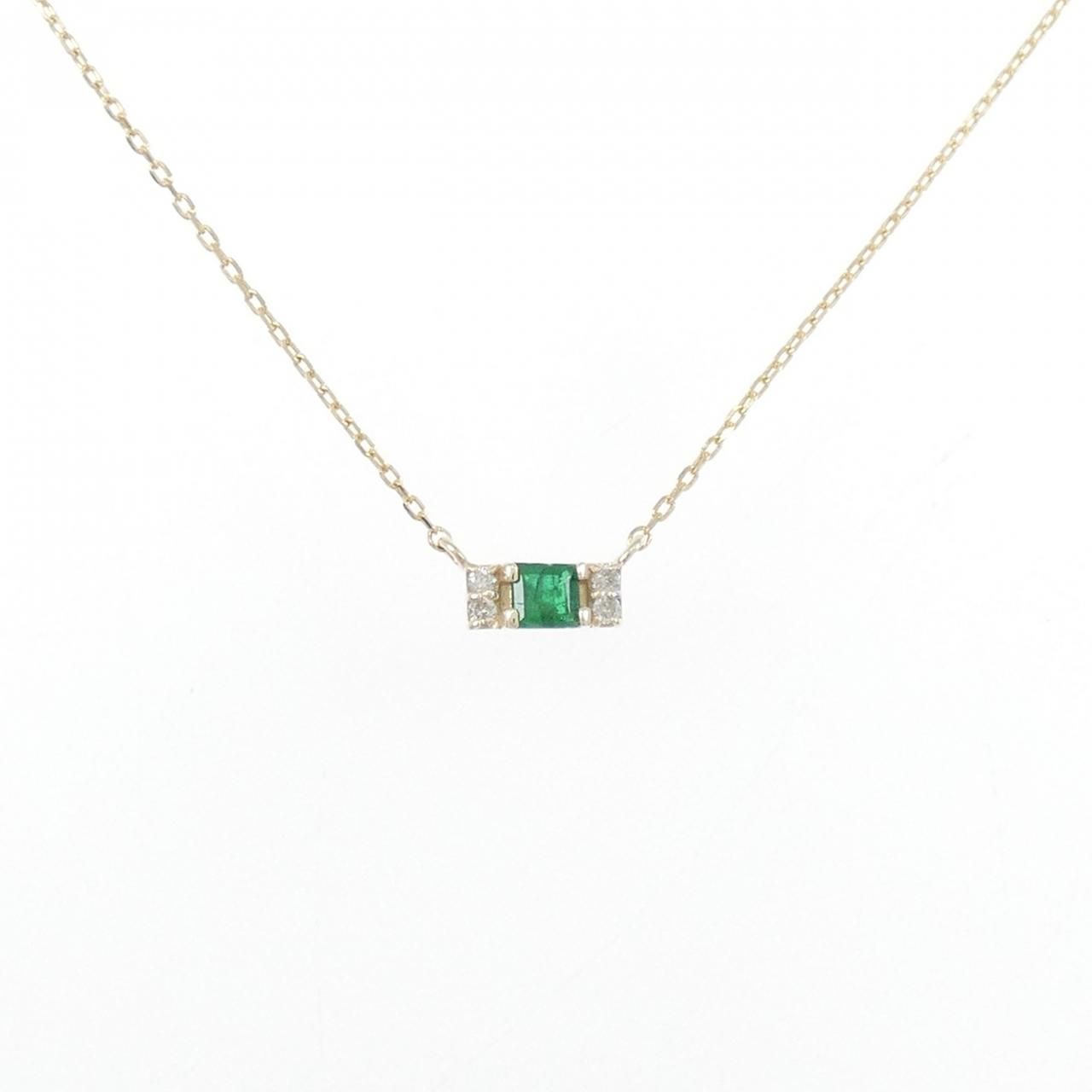 K10YG エメラルド ネックレス 0.08CT