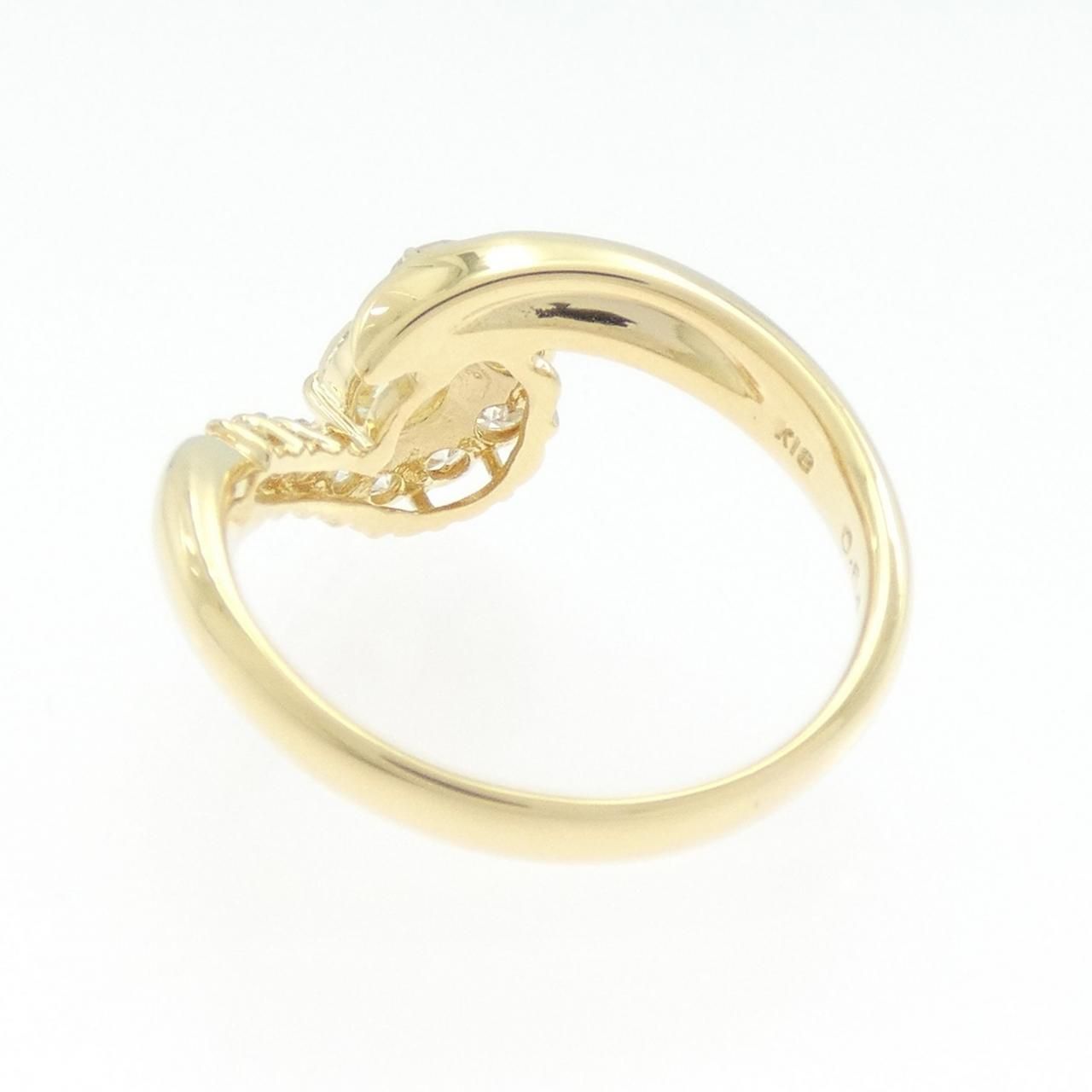  K 18 YG ダイヤモンド リング 0.36 CT リング 指輪 アクセサリー