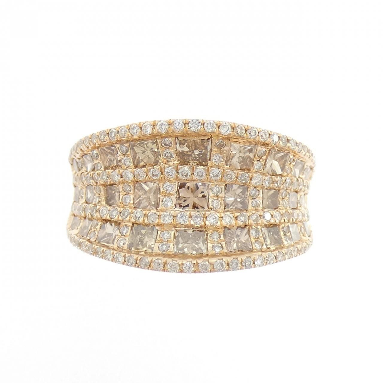 K 18 PG ダイヤモンド リング 2.00 CT