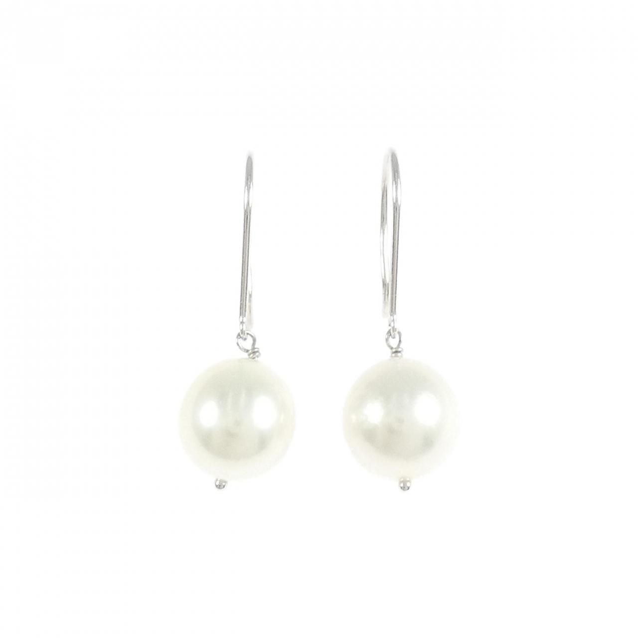 K18WG アコヤパール ピアス 8.7mm