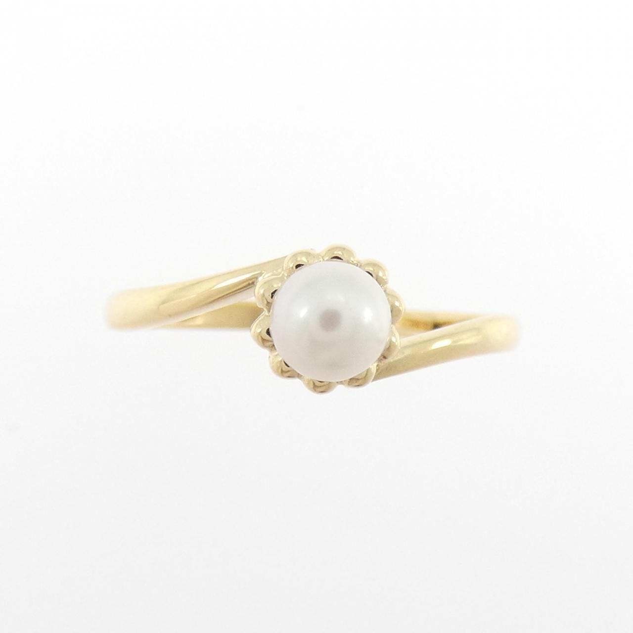 K 18 YG アコヤパール リング 4.3 mm