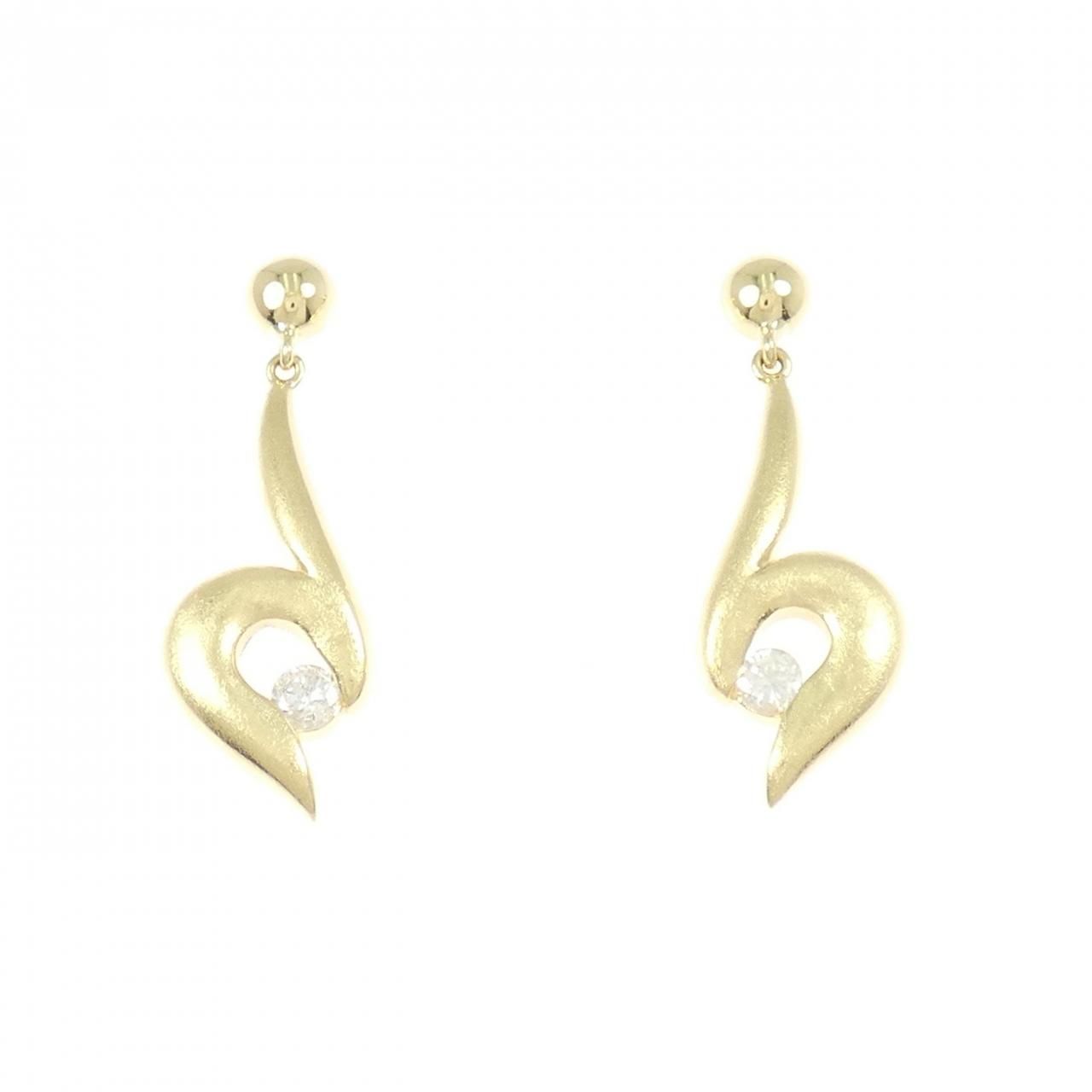 K18YG ダイヤモンド ピアス 0.17CT