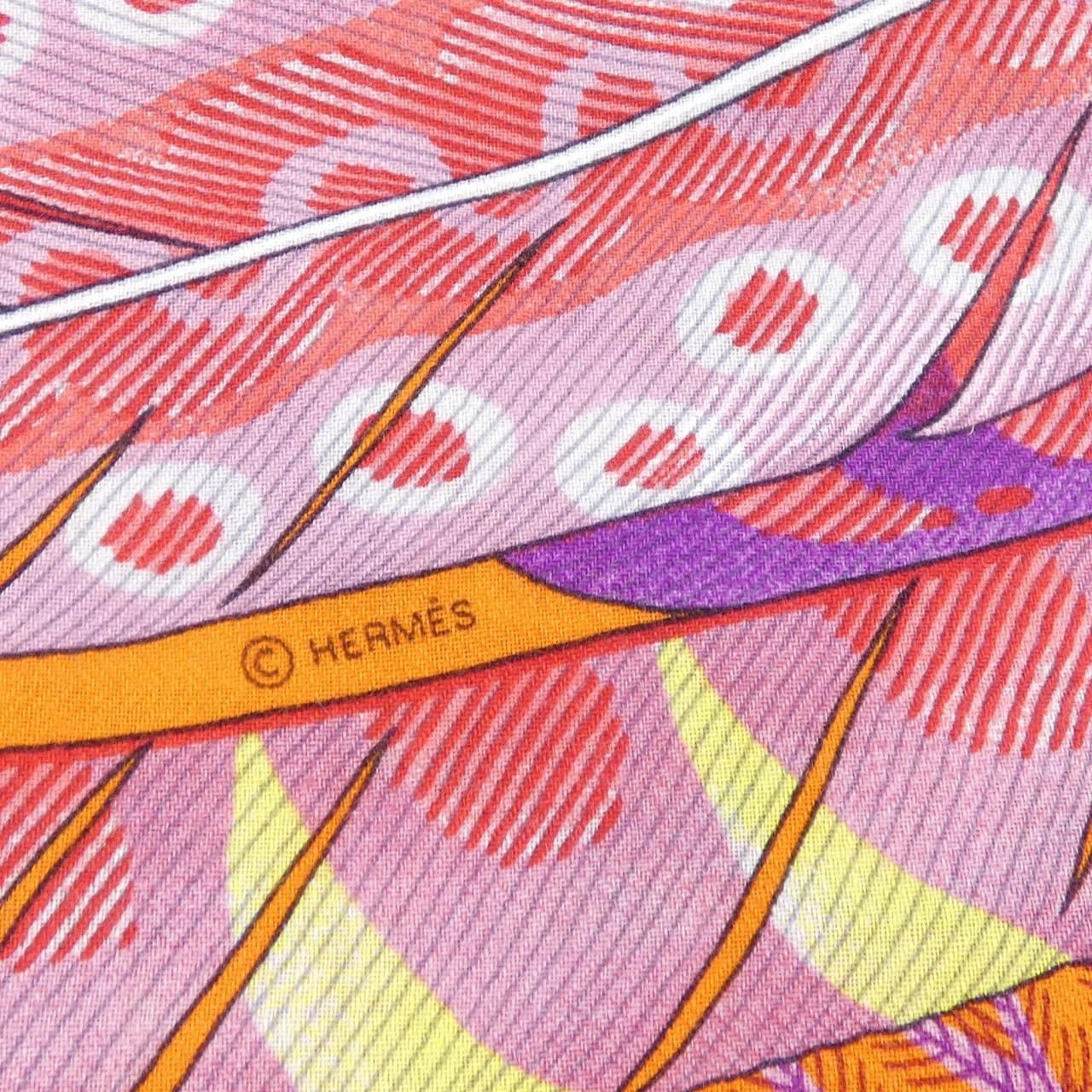  エルメス HERMES PLUMES EN FETE カレジェアン140 ショール マフラー 小物