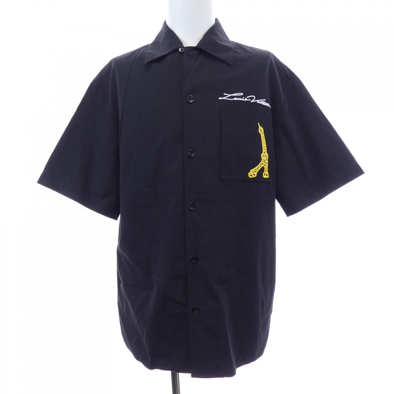 ルイヴィトン LOUIS VUITTON オープン ショートスリーブコットンシャツ HQS95WIKE S Sシャツ
