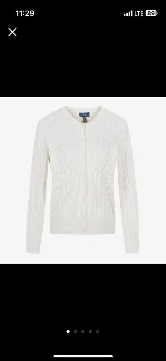 ポロ ラルフローレン ガールズ ミニ ケーブル ニット カーディガン L