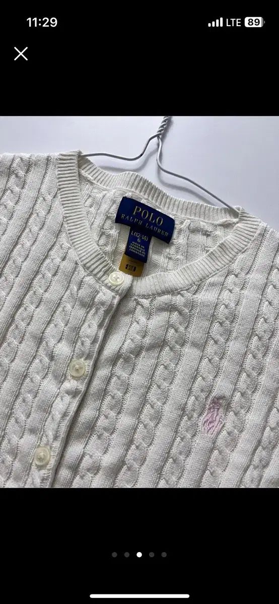 ポロ ラルフローレン ガールズ ミニ ケーブル ニット カーディガン L GINKGOPHARMACY_COM