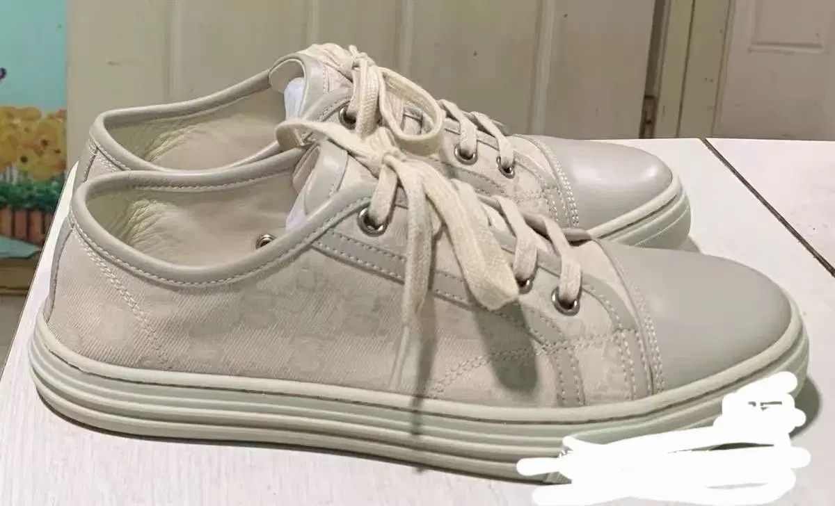 グッチ アイボリー レディーススニーカー 36 5