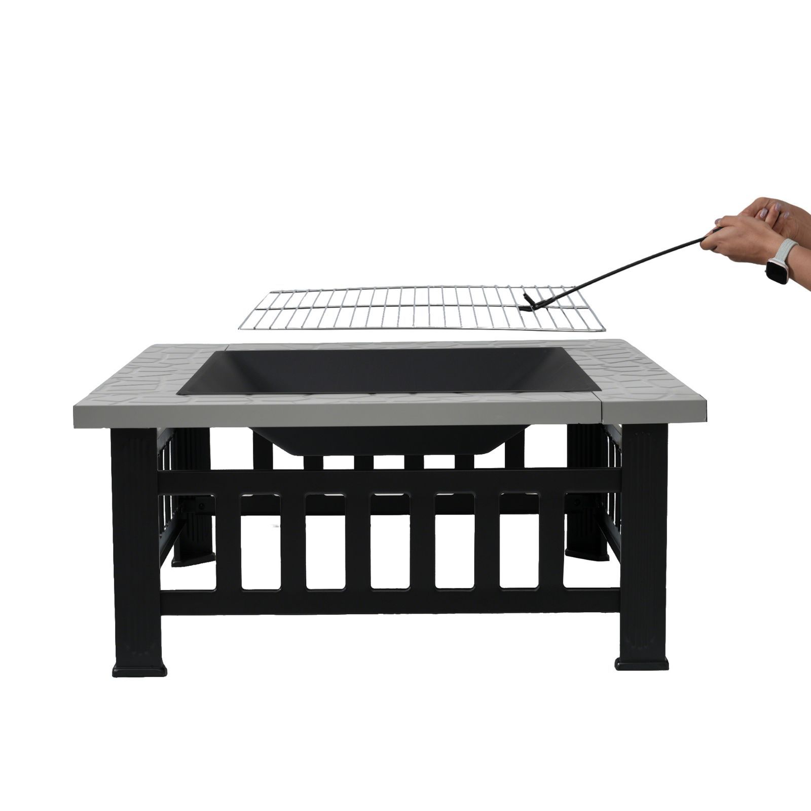 焚き火台 ファイヤーピット BBQコンロ 大型 二次燃焼 バーベキューコンロ アウトドア キャンプ用品 キャンプグッズ ファミリーキャンプ 庭 ベランピング ソロキャンプ 焚火台 屋外用 グリル ストーブ OLIVEOS_COM_TR