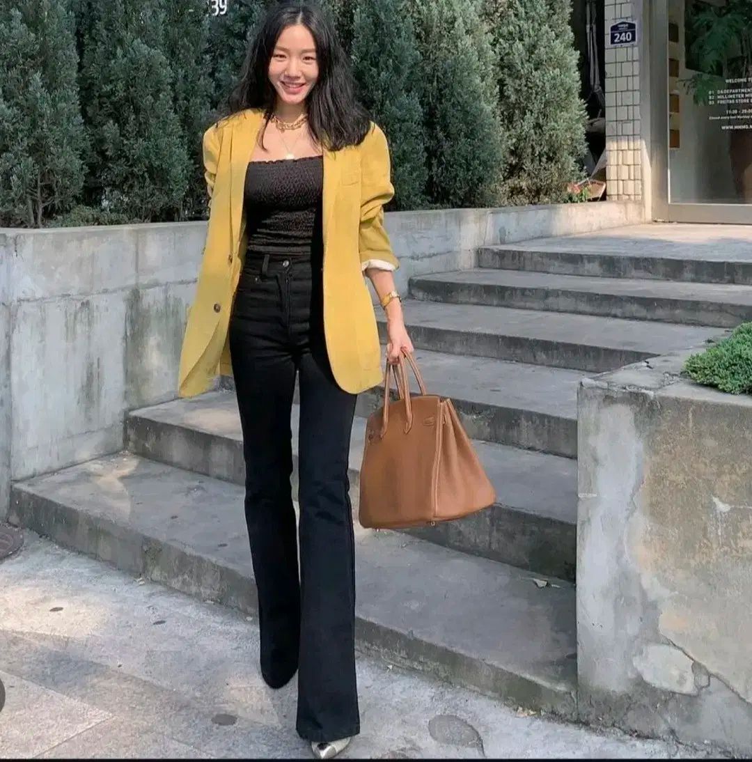 マッドモアモン ブラックデニム ブーツカット デニム パンツ S