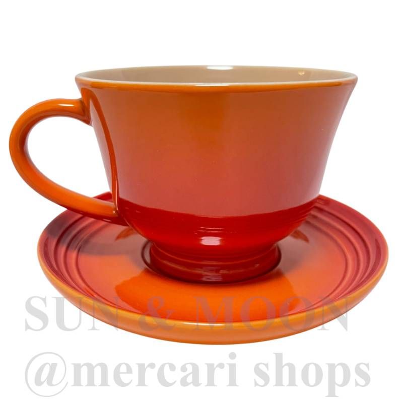 新品　未使用　ルクルーゼ ルクルーゼ　カップアンドソーサー　ピンクピーコック Le Creuset 食器 マグカップ ル・クルーゼ 公式 ル ク ルーゼ