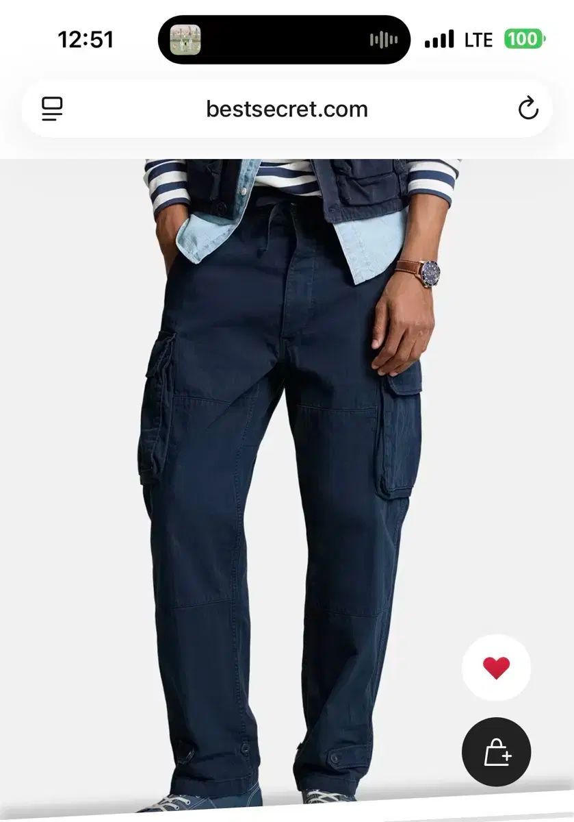 ポロラルフローレン リラックスフィット ヘリンボーン カーゴ ネイビー 31 32