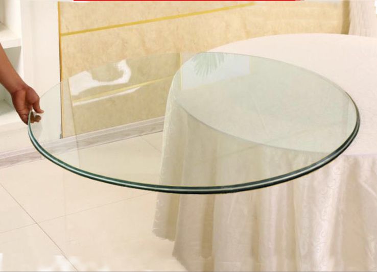 ガラス テーブル天板 円形 ガラス板 厚み 8 mm透明 強化ガラステーブルトップ 硝子板 耐熱板 DIY自作テーブテーブルトップ 115 cm