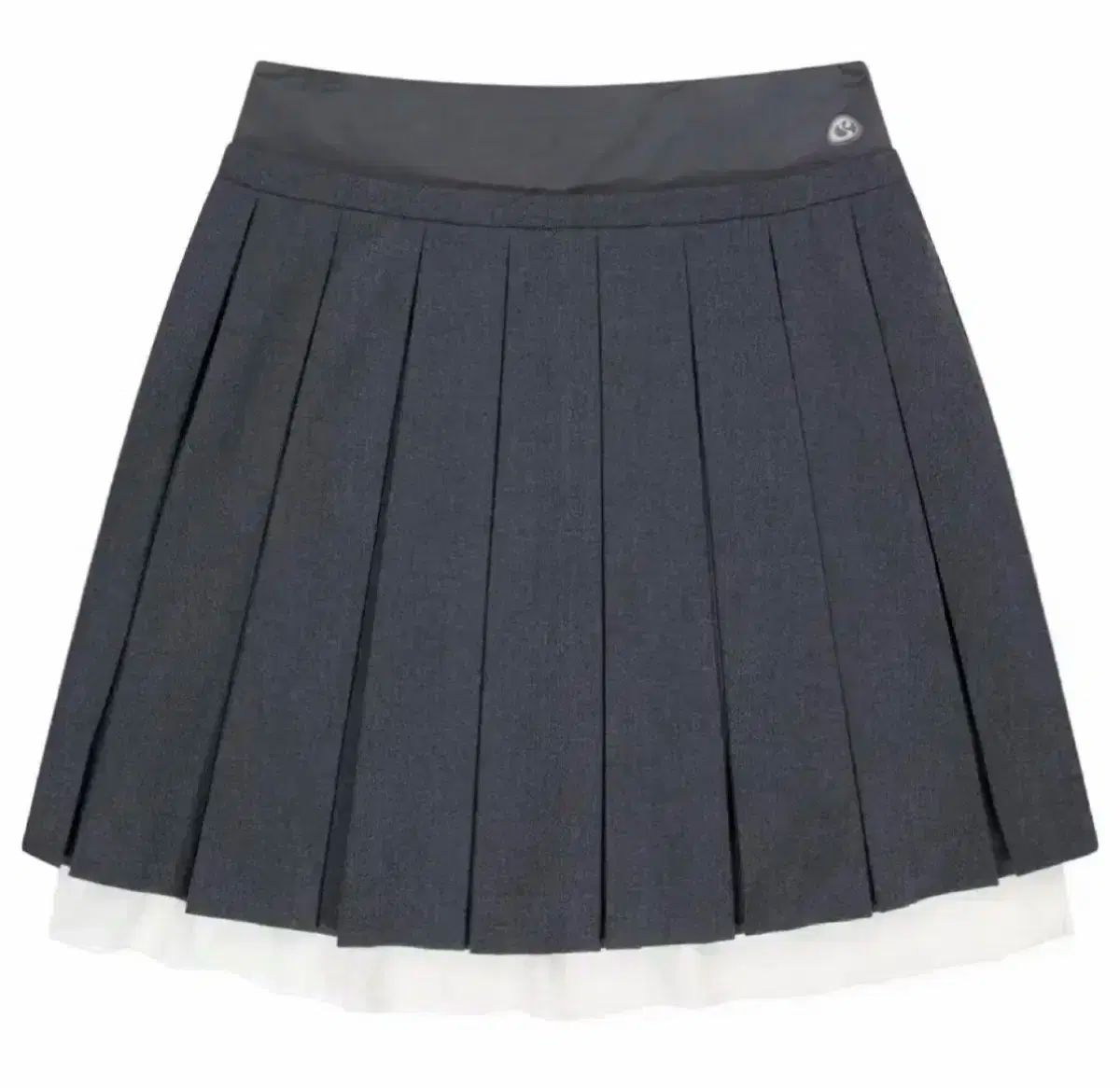 イッセイミヤケ ダブル ウェスト プリーツ スカート チャコール