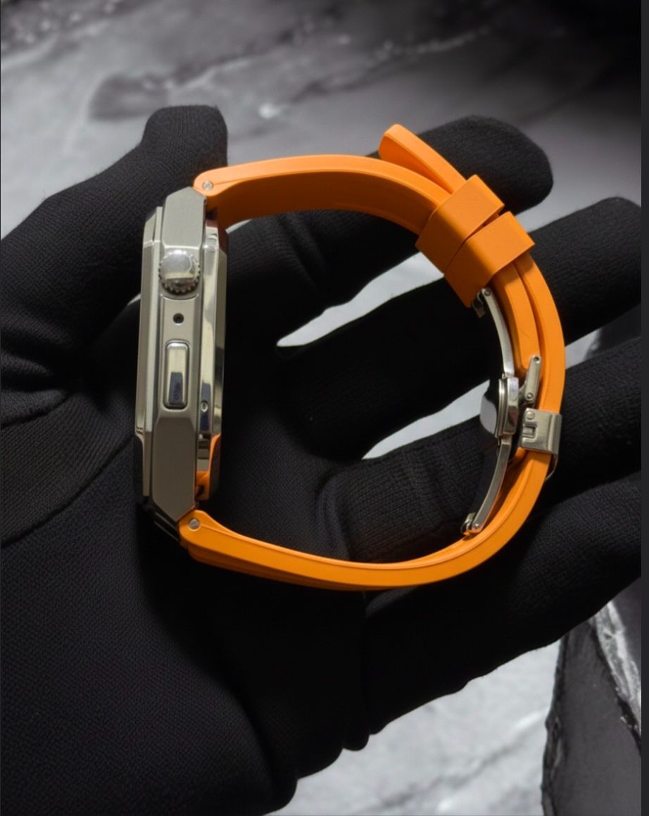 工具不要 最新 アップルウォッチ カスタム メタル ラバーバンド ベルト スクリューレス 349