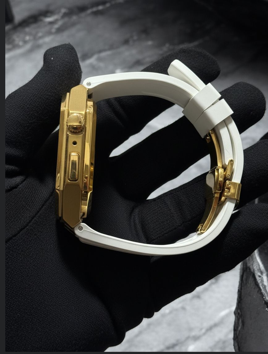 工具不要 最新 アップルウォッチ カスタム メタル ラバーバンド ベルト スクリューレス 340