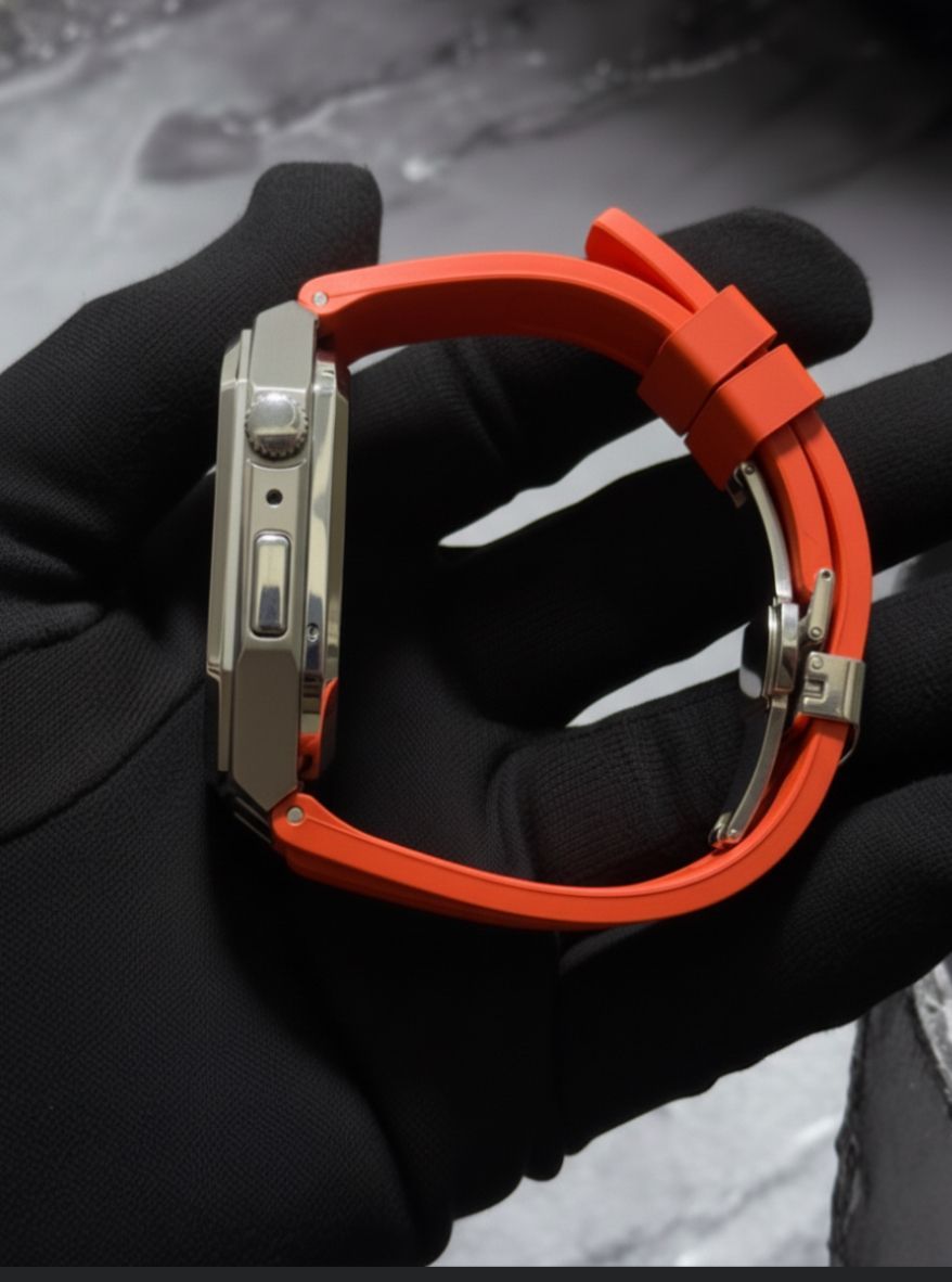 工具不要 最新 アップルウォッチ カスタム メタル ラバーバンド ベルト スクリューレス 350