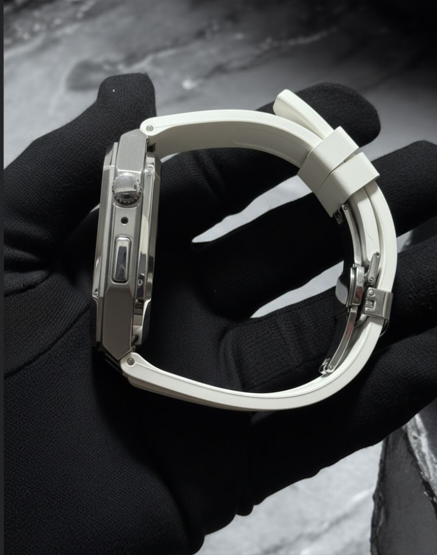 工具不要 最新 アップルウォッチ カスタム メタル ラバーバンド ベルト スクリューレス 347