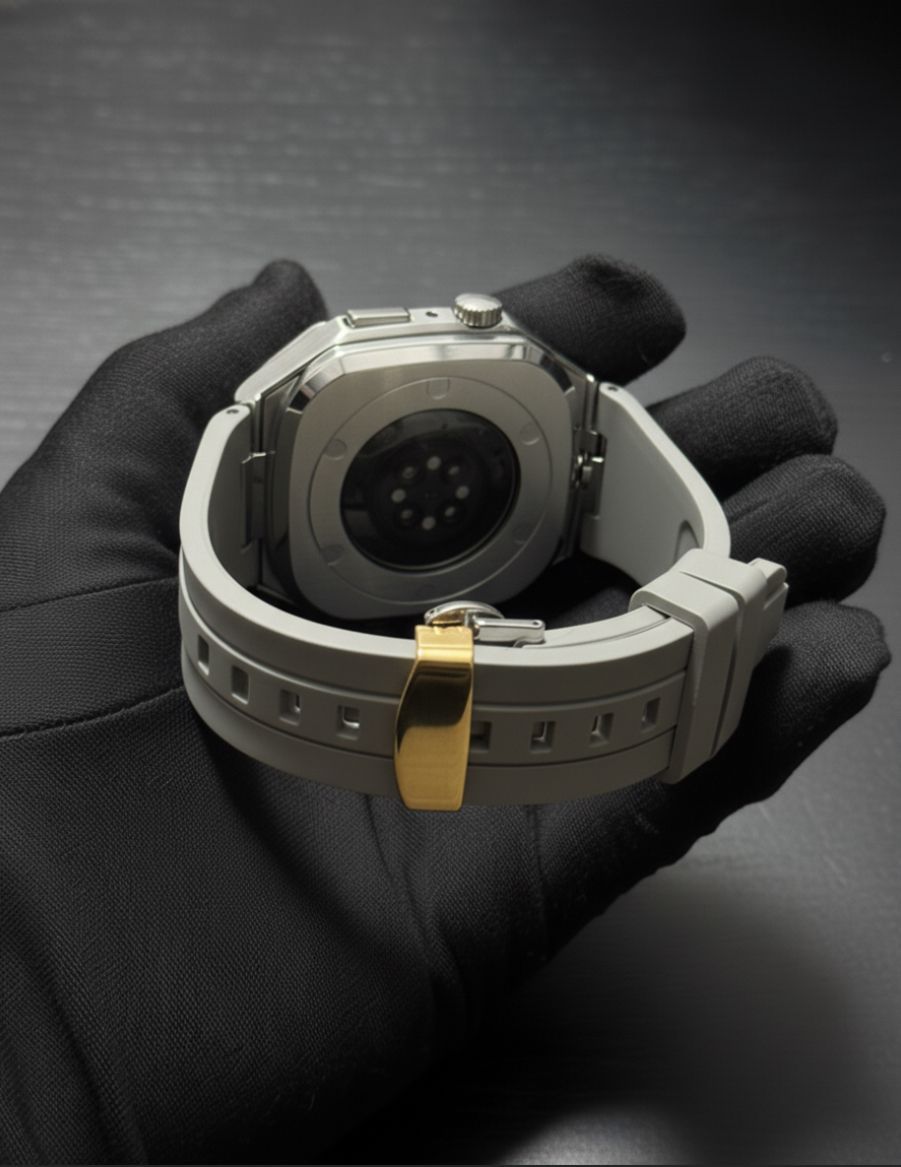 工具不要 最新 アップルウォッチ カスタム メタル ラバーバンド ベルト スクリューレス 351