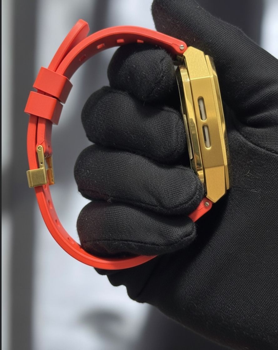 工具不要 最新 アップルウォッチ カスタム メタル ラバーバンド ベルト スクリューレス 343