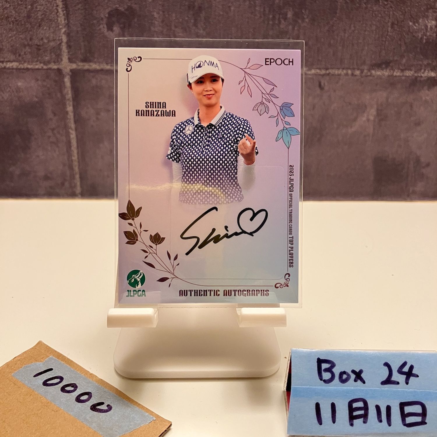 2025 Epoch 金澤志奈 Shina Kanazawa 59 73 直筆サインカード JLPGA Top Players 女子プロゴルフ カード