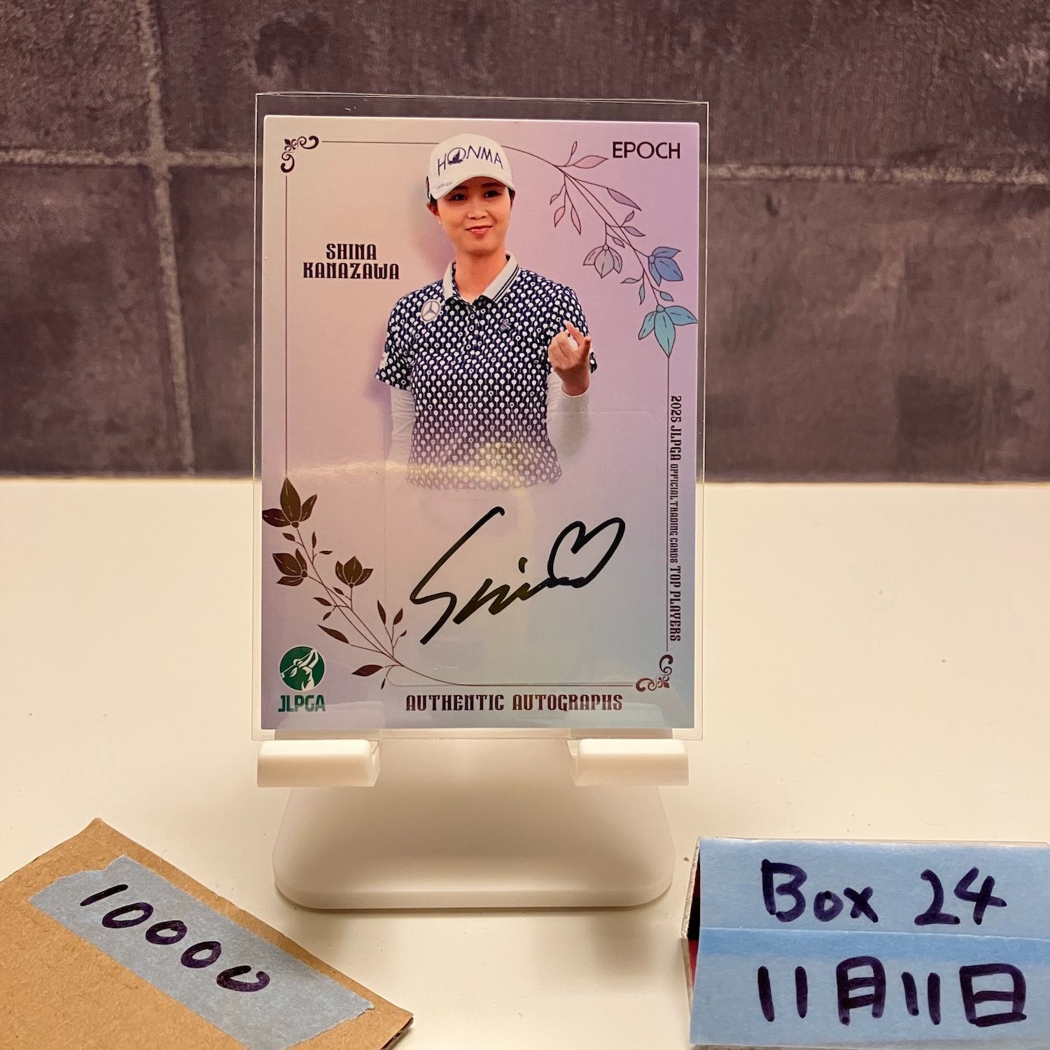 2025 Epoch 金澤志奈 Shina Kanazawa 14 73 直筆サインカード JLPGA Top Players 女子プロゴルフ カード