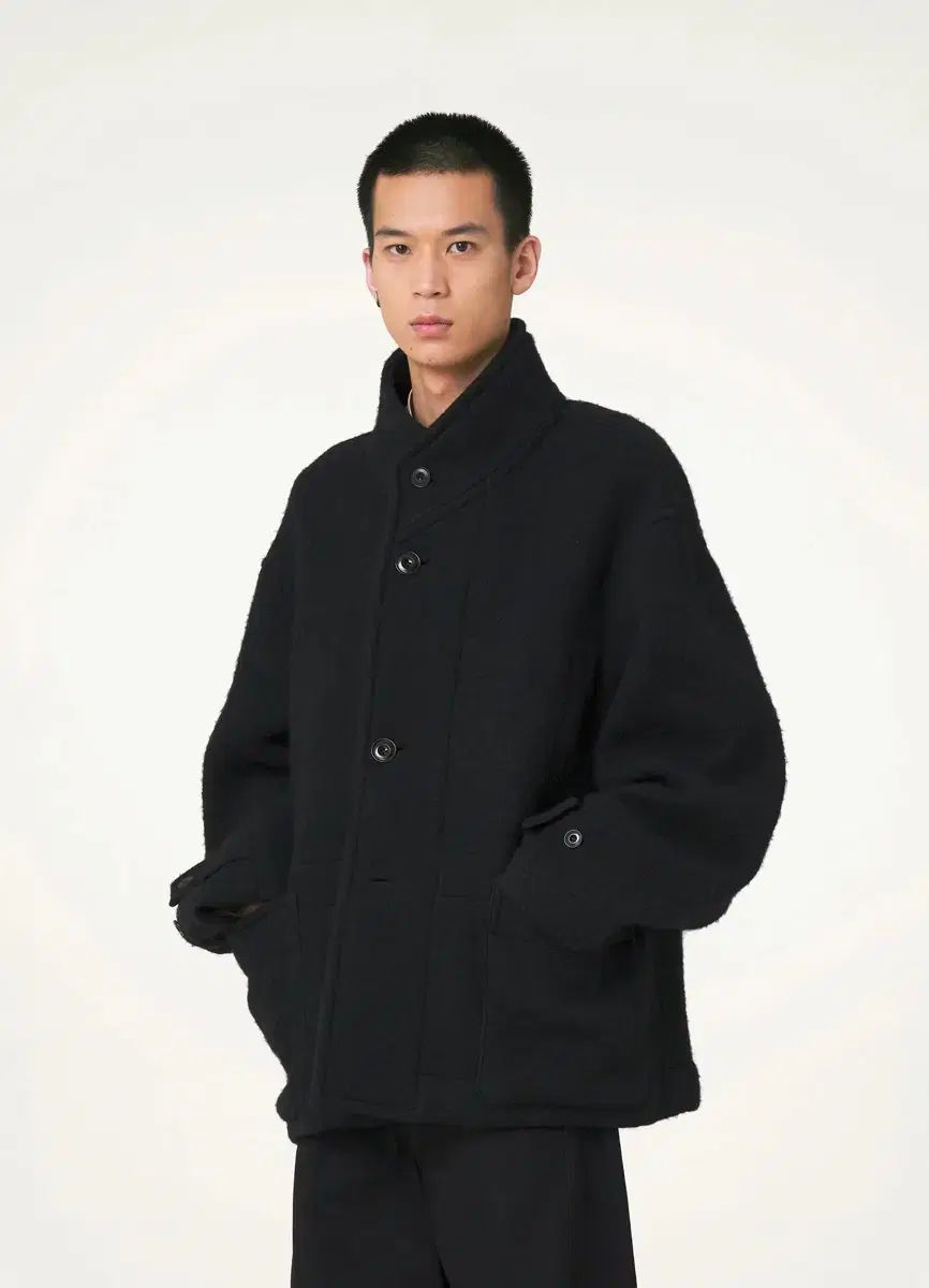 46 ルメール ウール オーバーサイズ ダッフル コート ブラック MERCADOAVALIA_COM_BR