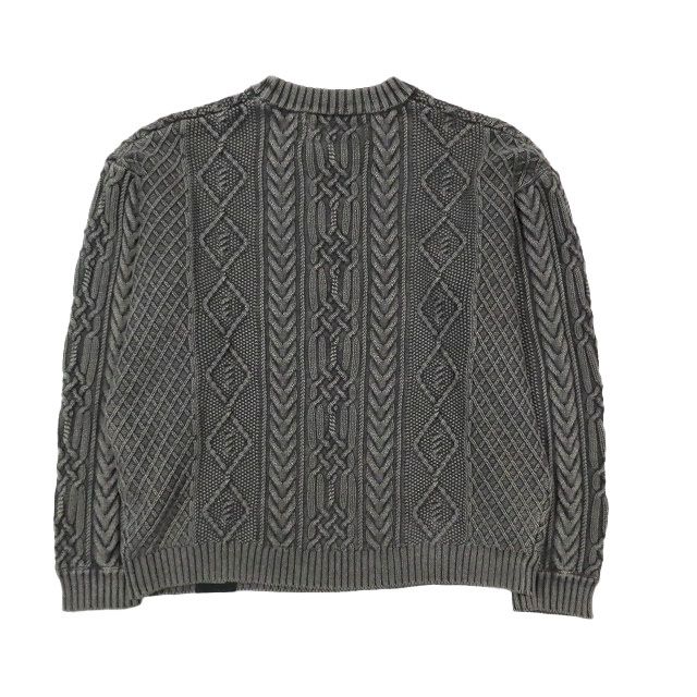 極美品 ネイバーフッド NEIGHBORHOOD WASHED CREWNECK CABLE SWEATER 