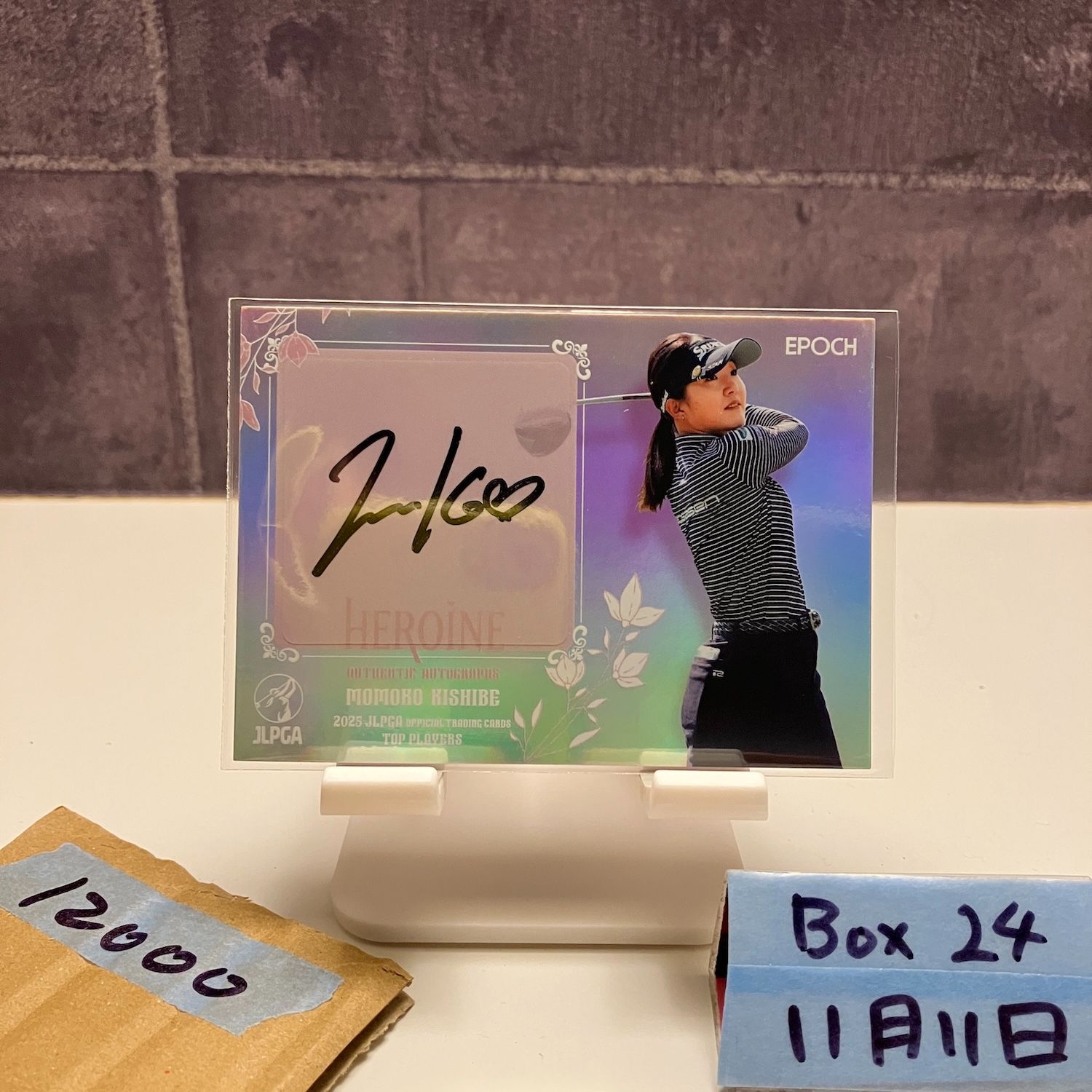 2025 Epoch 岸部桃子 Momoko Kishibe 03 20 直筆サインカード JLPGA Top Players 女子プロゴルフ カード