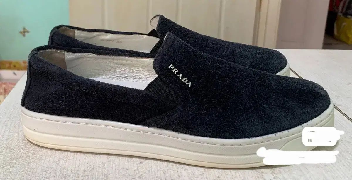 プラダ スウェード スリッポン ブラック 36 5