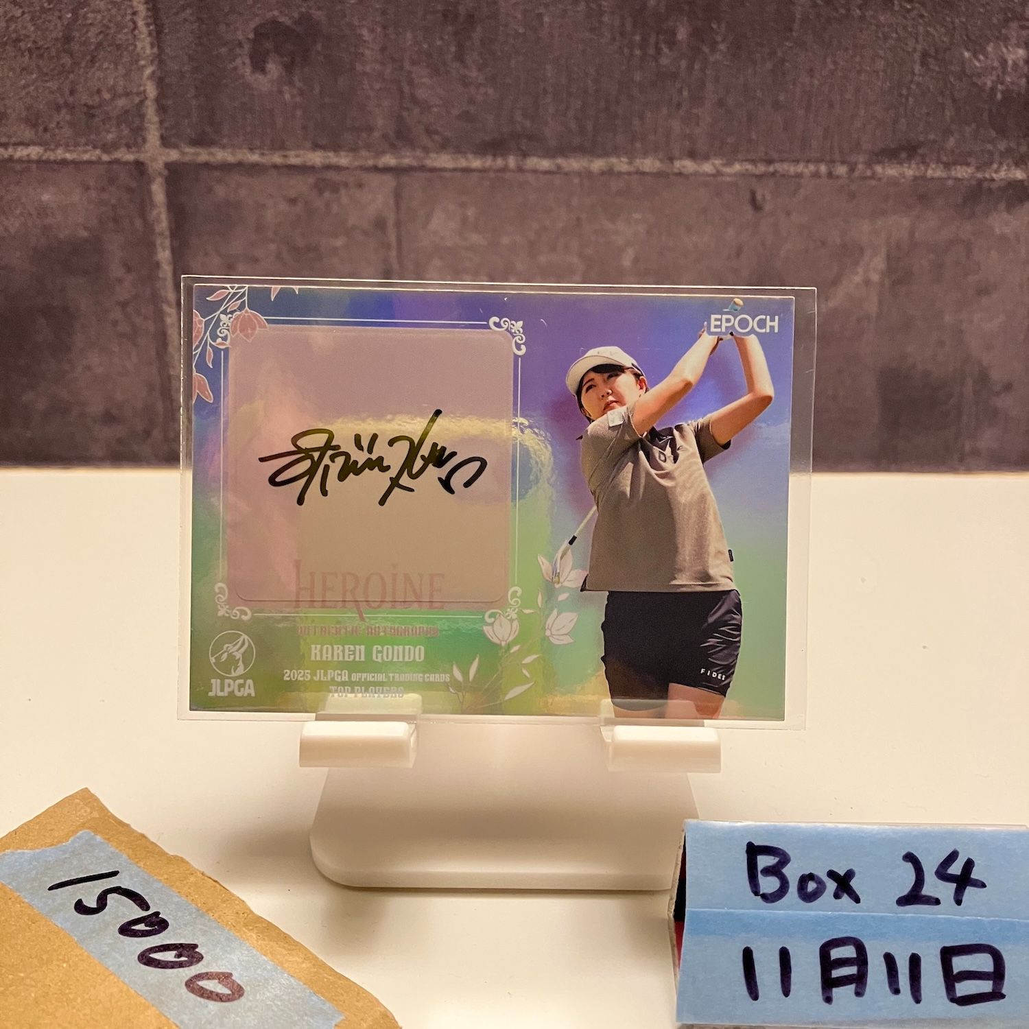 2025 Epoch 権藤可恋 Karen Gondo 6 6 Heroine 直筆サインカード JLPGA Top Players 女子プロゴルフ ラストナンバー SP カード
